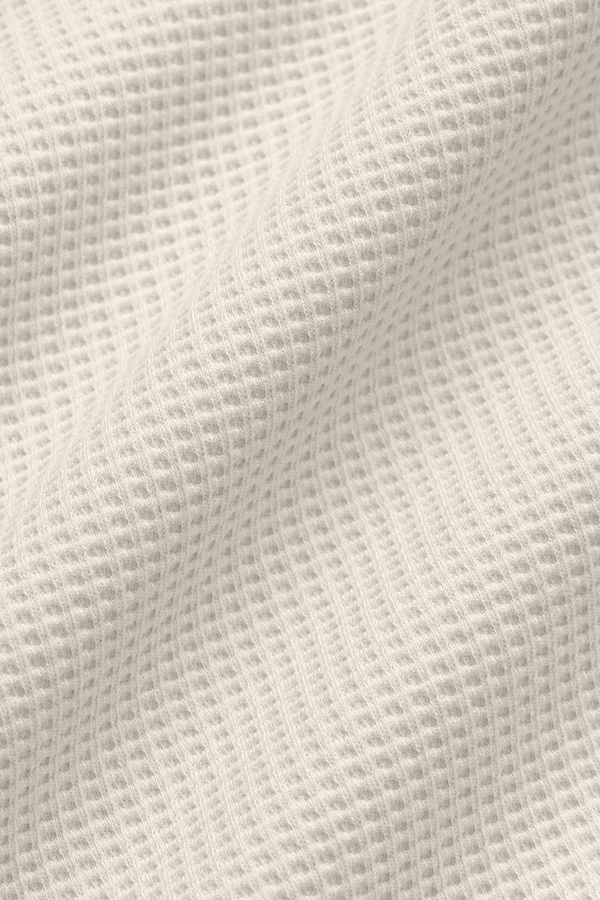 Waffle Lounge Long Sleeve Crew - Bone