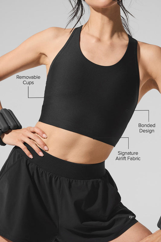 Airlift Super Sleek Bra Tank - Black