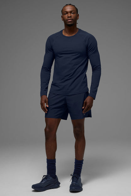 ALO Vapor Crewneck Long Sleeve - Navy