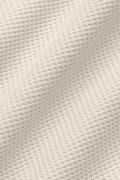 Waffle Lounge Long Sleeve Crew - Bone