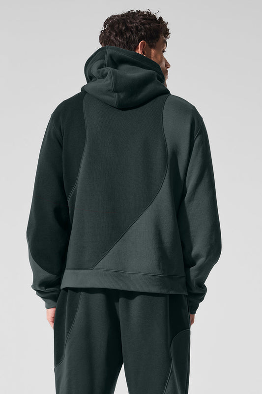 Make Waves Hoodie - Charcoal Green Tonal