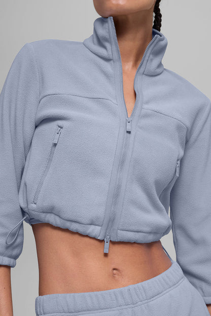 Polar Fleece Retreat Cropped Jacket - Winter Frost