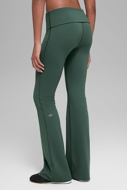 ALO Softsculpt Foldover Flare Legging (Regular) - Clover Green