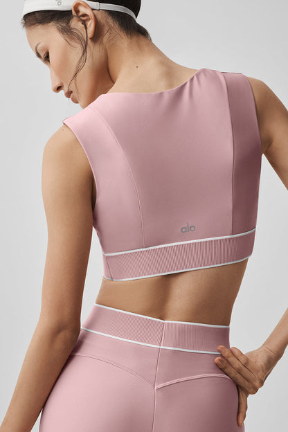 Airlift Alignment Bra - Vintage Pink/White