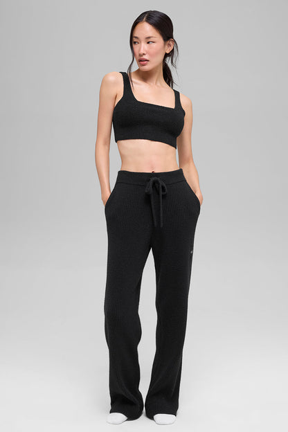 Snuggle Up Sweater Bra - Black